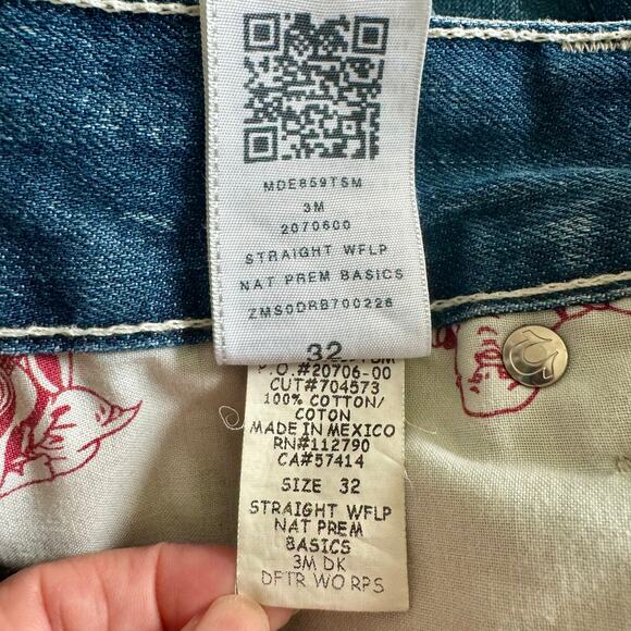 True Reglion Womens size 32 x 26 Straight High Rise Jeans Denim - Picture 10 of 13